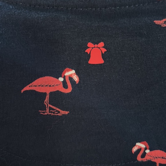 Christmas Flamingo 🦩 Denim & Flower (Ricky Singh) Navy blue tee-shirt. - Picture 5 of 6